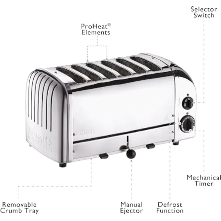 Dualit Toaster 60144 Chrom 6 Schlitze – Bild 7