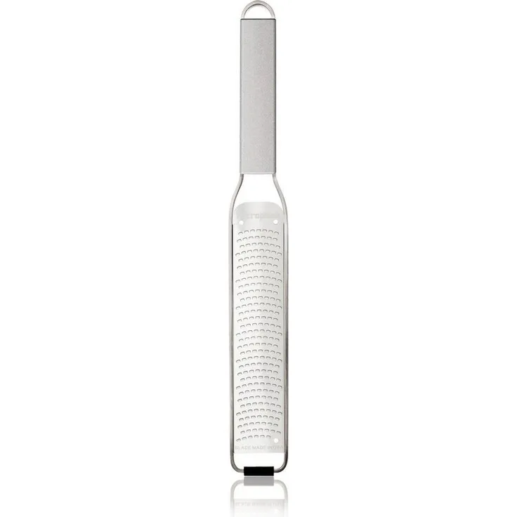Microplane Küchenreibe Professional Serie Zester Reibe 59020, langlebige Edelstahlklinge, rutschfester Gummifuß, elegantes Design