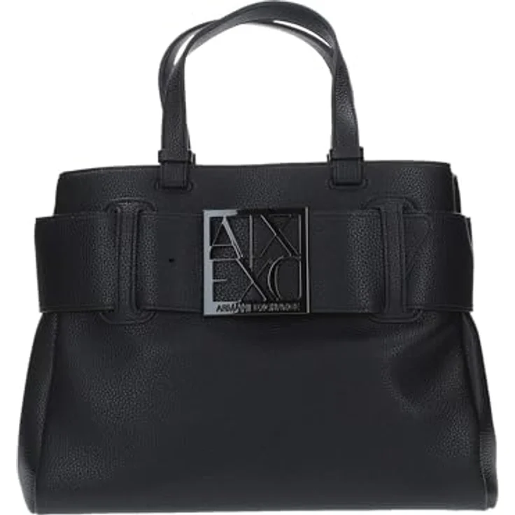 Armani Exchange Shopper Tasche, 34 cm, schwarz, aus 100% Polyester, ideal für Einkauf und Freizeit – Bild 1
