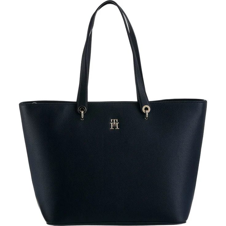 Tommy Hilfiger Shopper TH EMBLEM TOTE, DW6 Space Blue, mit TH-Emblem vorne – Bild 1