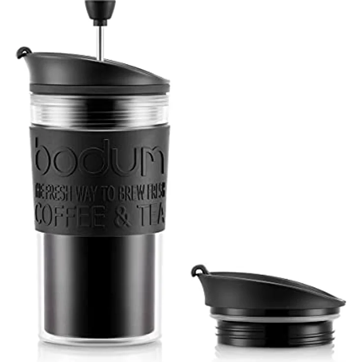 Bodum 11102-01S Travel Press Kaffeebereiter, Kunststoff, Schwarz-transparent, 8.9 cm – Bild 2