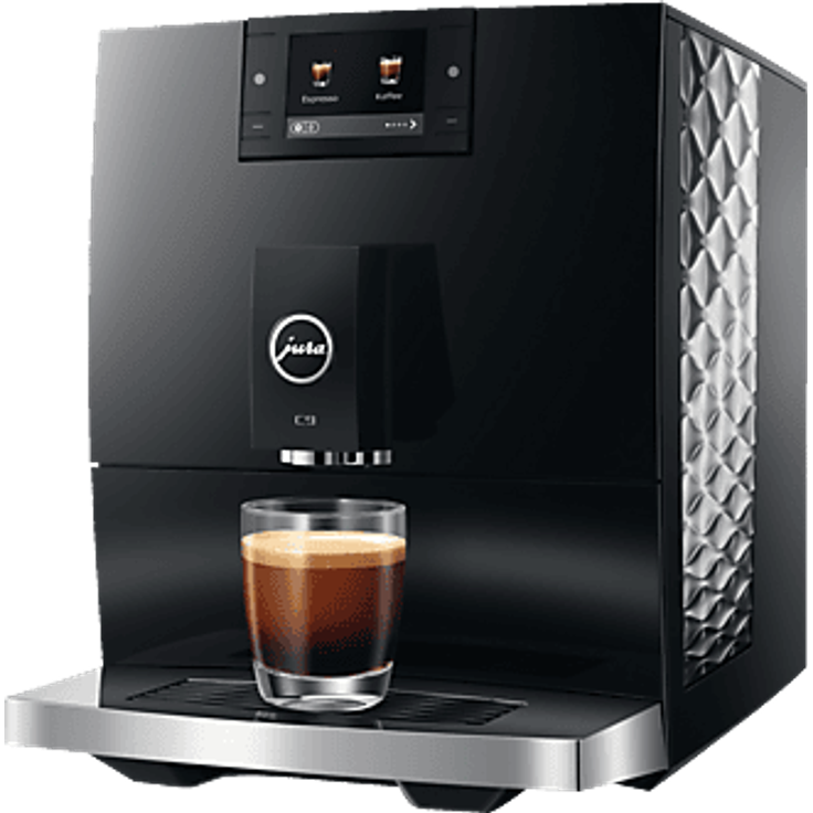 JURA C9 (EA) Kaffeevollautomat, Piano Black mit Hot Brew und Light Brew, 17 Kaffeespezialitäten, Wi-Fi Connect kompatibel