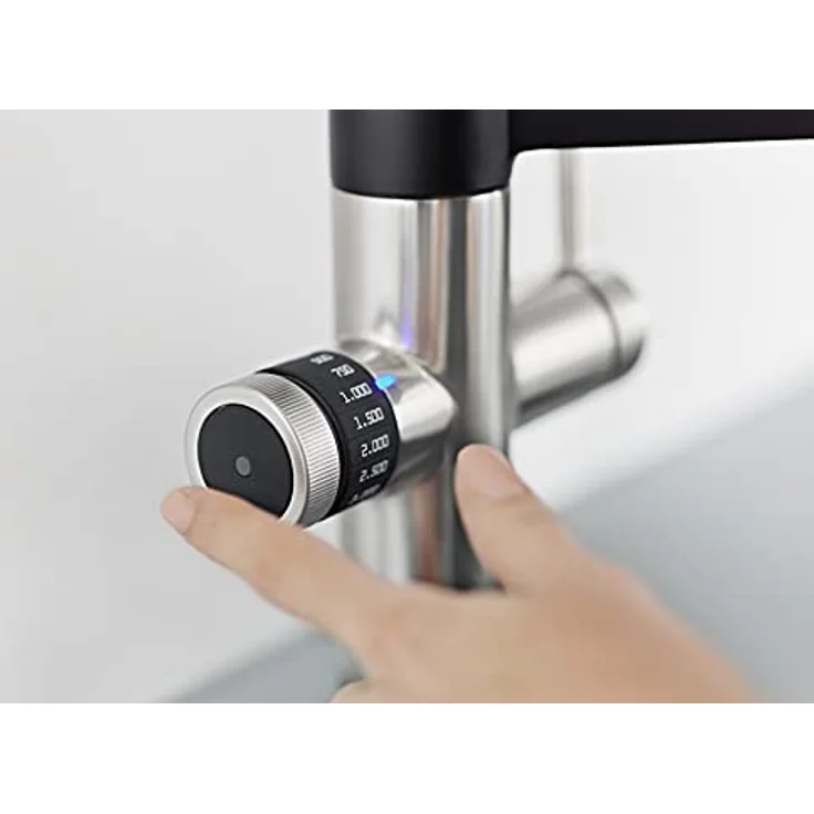 BLANCO drink.filter EVOL-S Pro PVD Steel | Wasseraufbereitungssystem | Veredeltes gefiltertes Wasser | Click & Touch Mengeneinstellung | Separater Auslauf für gefiltertes Wasser | Armatur – Bild 4