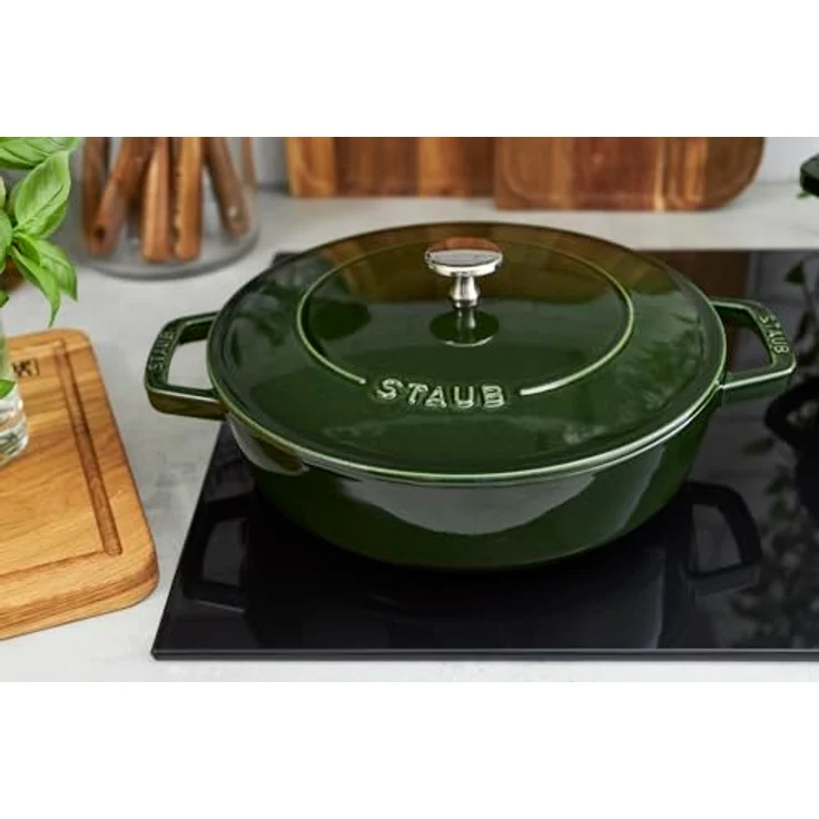 Staub 40511-479-0 Bräter mit Chistera, Gusseisen, basilikum, 24 cm – Bild 9