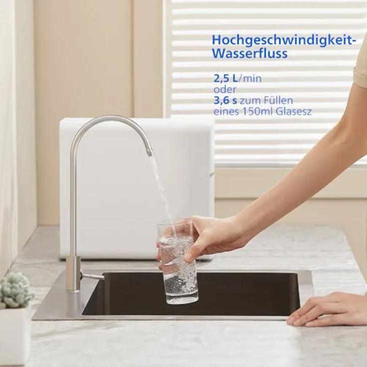 Philips AUT1211/10, Unter Spüle Microfiltrations-System mit 0,01 μm Ultrafiltration, Wasserfilter in Weiß – Bild 4