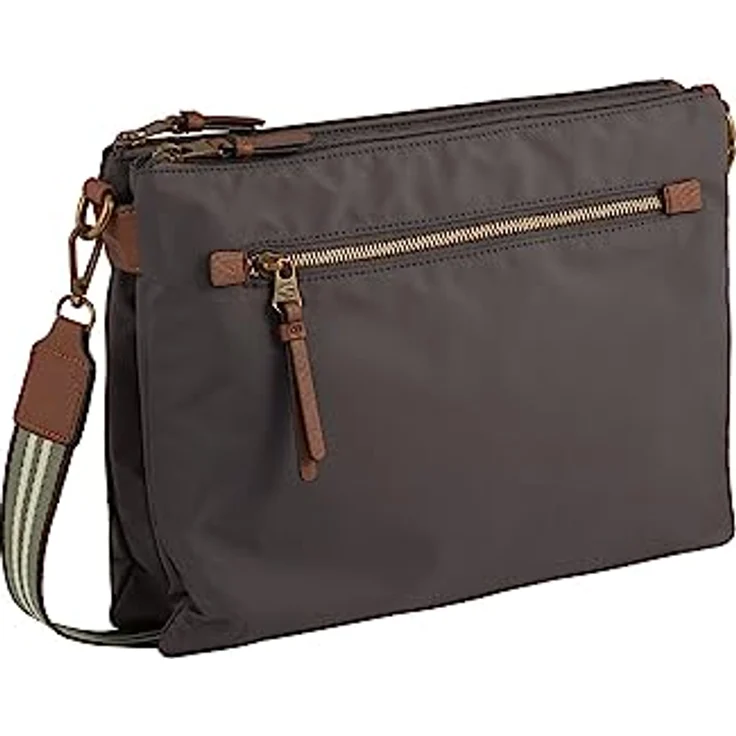camel active Bari Umhängetasche, 33 cm, grau, 100% Polyester, praktisches Design – Bild 1