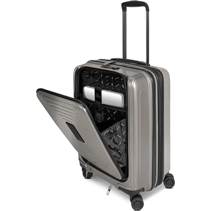 REDOLZ Handgepäck mit Laptopfach | Ultra-Leichter Koffer 40 x 23 x 55 cm & Frontöffnung | von 45 auf 55 Liter erweiterbar | nur 3,2 kg (Essentials 14) – Bild 2