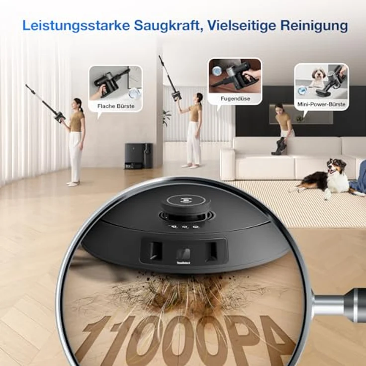 Ecovacs Deebot T30S COMBO COMPLETE black, Staubsauger Roboter, Schwarz – Bild 5