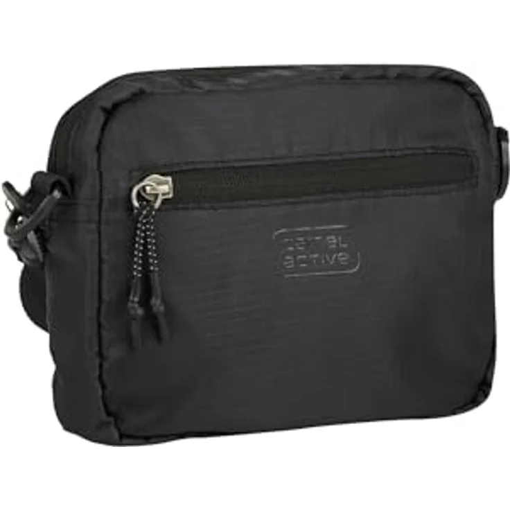 camel active Shores Umhängetasche, 21 cm schwarz, 100% Polyester, kompakt und robust – Bild 2