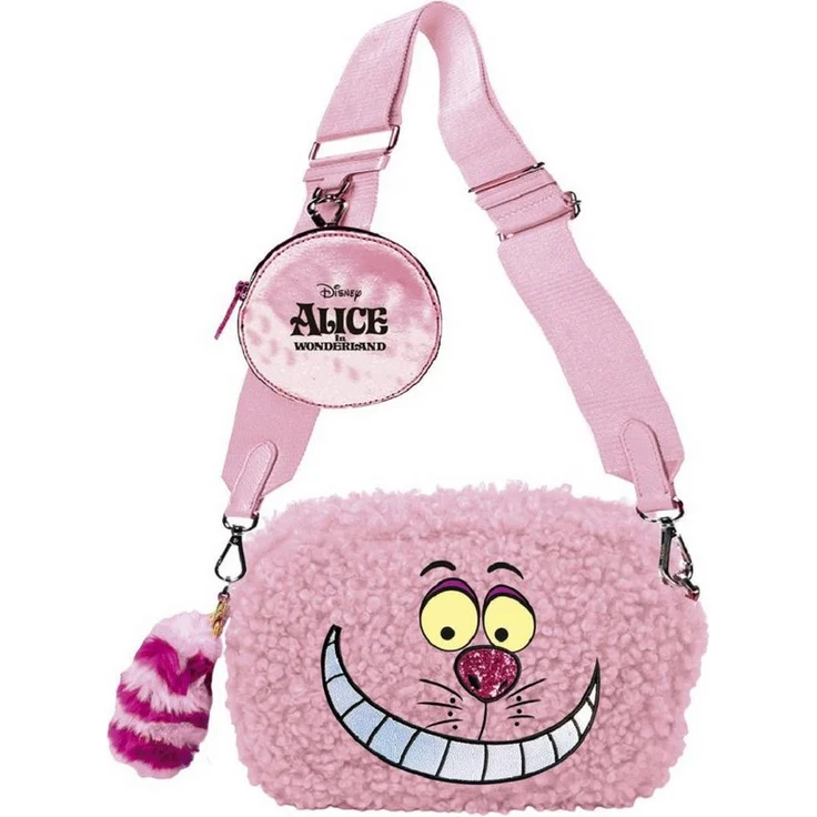 Cerda Umhängetasche Disney Alice, Fleece Handtasche für Damen, 22 × 15 × 8 cm, ideal für Alltag und Freizeit