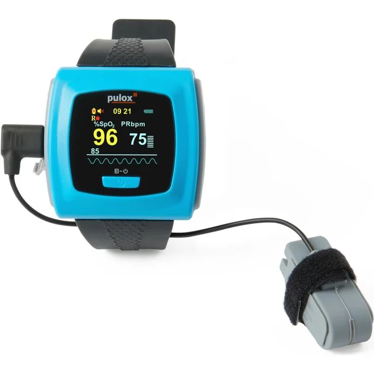 Pulox PO-400, Pulsoximeter + EKG mit Alarmfunktion, internem Datenspeicher und OLED-Anzeige