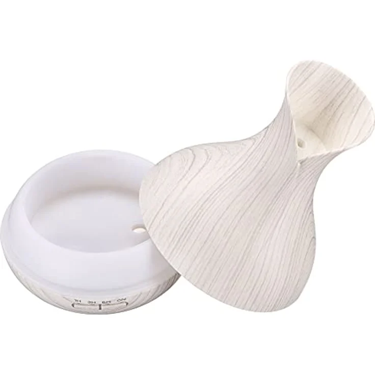 SIXTOL Vulcan Aroma Diffusor weißes Holz 350ml | Ultraschall-Luftbefeuchter | Zur Luftbefeuchtung und Durchduftung von Zuhause, Schlafzimmer, Büro | Aromatherapie | Für ätherische Öle – Bild 2