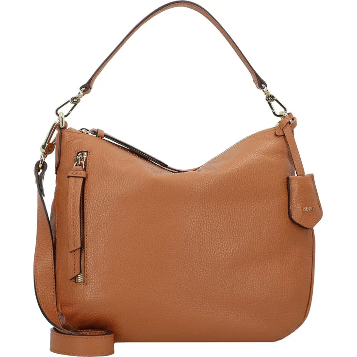 Abro Adria Handtasche, Leder 34 cm, Beige, praktischer Stauraum und stilsicheres Design