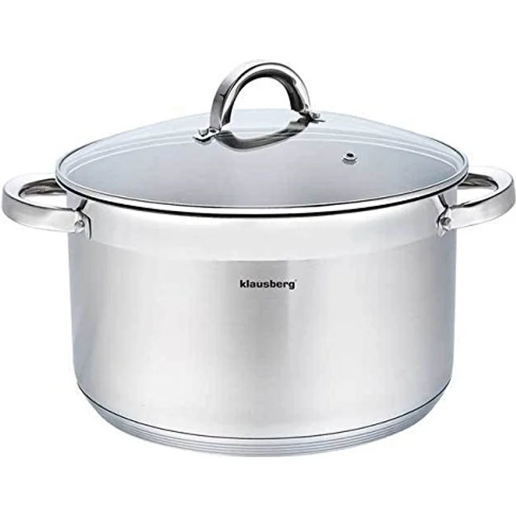 6 Liter 24 x 15cm Edelstahl Rostfrei Premium Topf Kasserolle mit Deckel – Bild 1