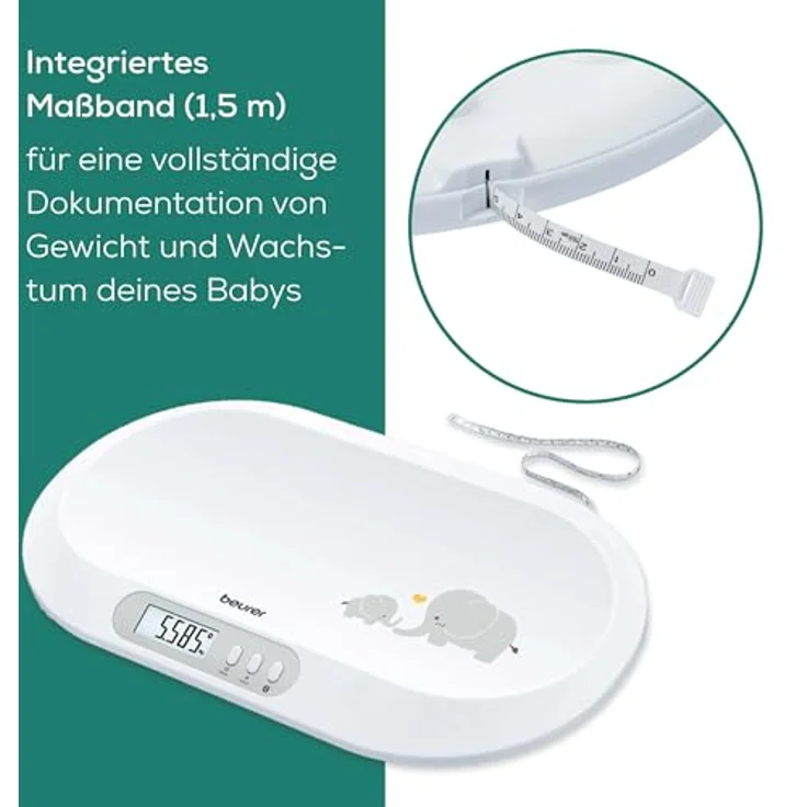 Beurer, Personenwaage, Babywaage Bluetooth BY90 (20 kg) – Bild 3