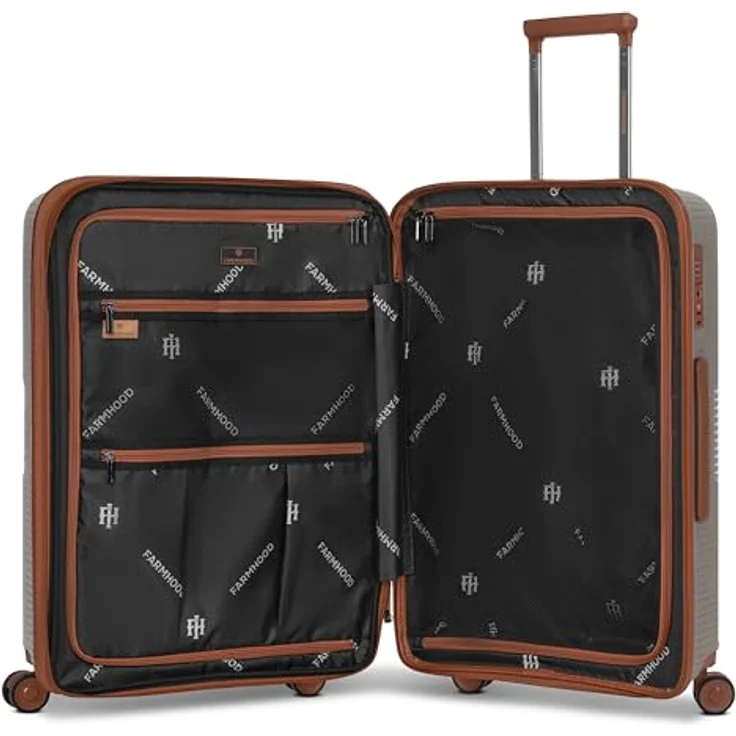 Farmhood Hartschalen Koffer-Set 3-teilig, erweiterbar, 4 Doppelrollen, TSA-Schloss, für Damen & Herren – Bild 3