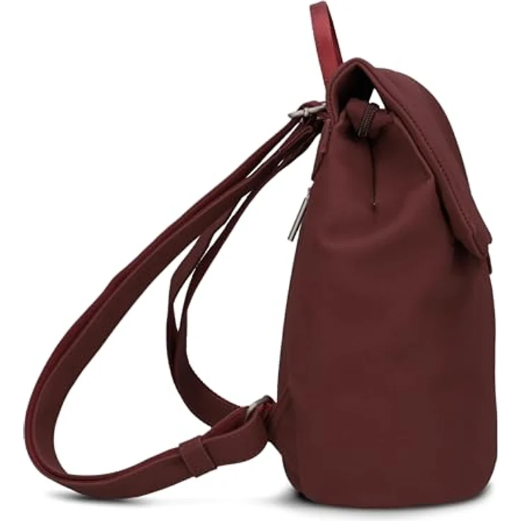 Zwei Mademoiselle.M City Rucksack, 29 cm, rot aus 100% Polyurethan, 24 x 13 x 29 cm – Bild 6