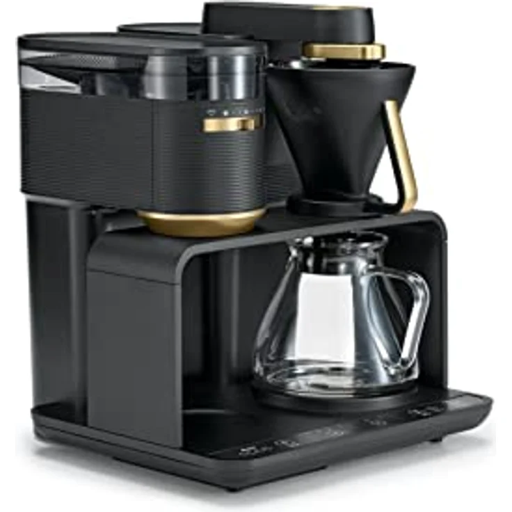 Melitta EPOS Filterkaffeemaschine mit Mahlwerk in Schwarz-Gold – Bild 2