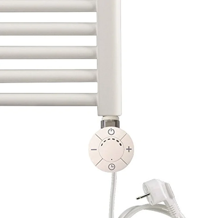 XIMAX Heizpatrone Thermostat Oberflächen Temperaturregler Heizstab Badheizkörper Typ 5 Weiss 900W - regelt Oberflächentemperatur, 12h/24h Timer, 2h Boostfunktion – Bild 1