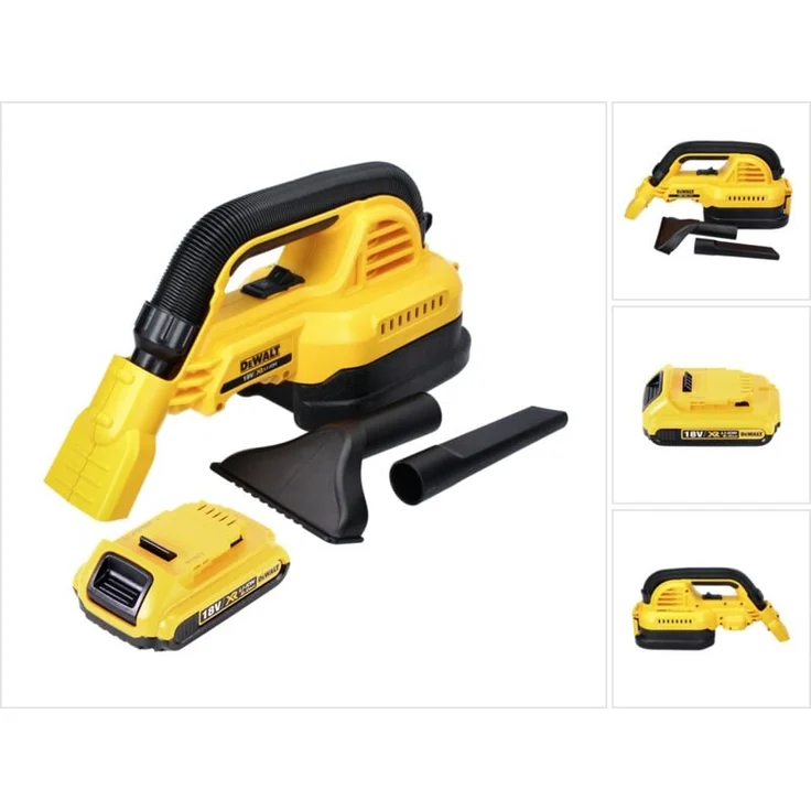 DeWalt DCV 517, Akku Handstaubsauger 18 V mit 1,9 L Staubbehälter, inkl. 1x Akku 2,0 Ah, ohne Ladegerät