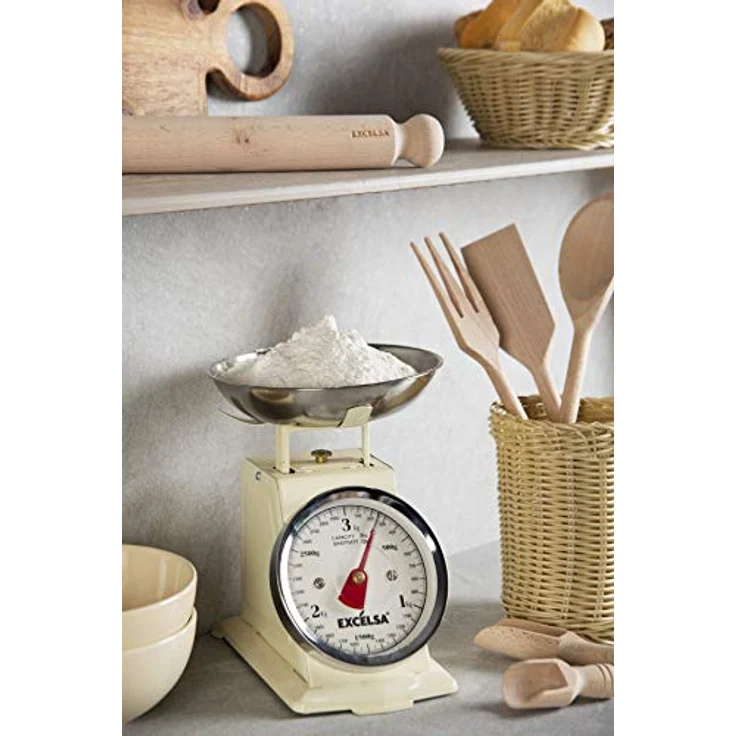 Brunch Time Excèlsa Vintage Creme Küchenwaage, 3 kg-10g – Bild 4