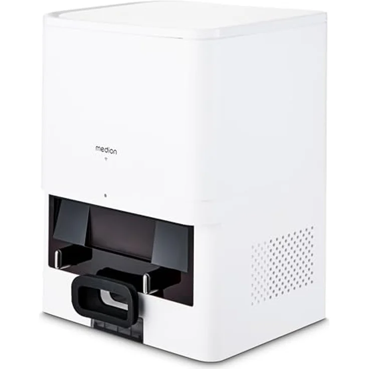 MEDION Absaugstation MD 12035, für X41 SW Saugroboter, 2L Kapazität, automatische Entleerung, starke Saugkraft – Bild 2