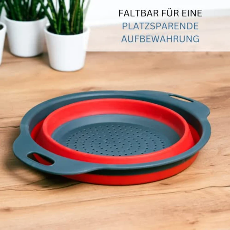 Westmark Seiher, Faltbar, Mit Aufhängevorrichtung, Innen-Ø: 18,5 cm, Kunststoff, Mini, Rot/Anthrazit, 21232270 – Bild 2
