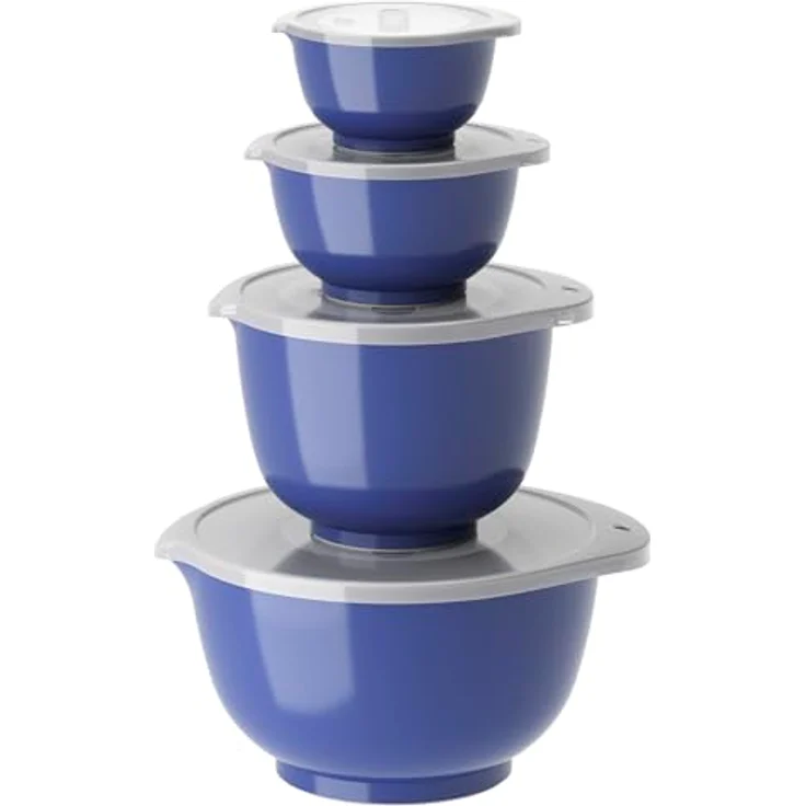 Rosti Margrethe Schüssel Set, Rührschüssel Set, 8-Teilig, Recycelbarer Kunststoff, Electric Blue – Bild 1