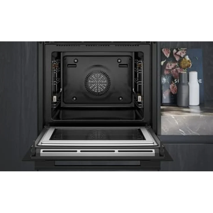 Siemens iQ700 HM778GMB1 Einbaubackofen groß mit Mikrowellenfunktion, 60 cm, schwarz, 67 L, TFT Touchdisplay, AutoClean – Bild 4