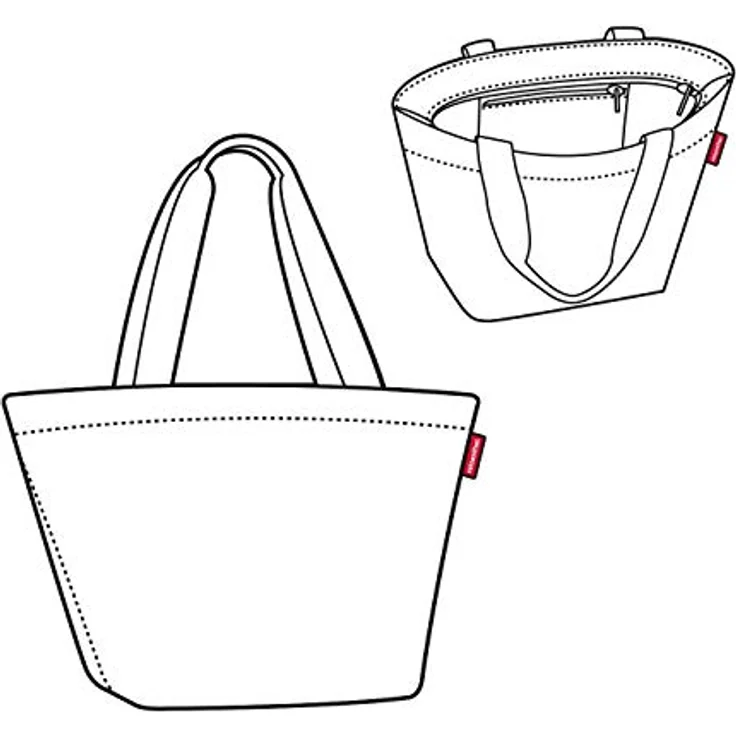 REISENTHEL® Shopper shopper M - 15 L Volumen Schultertasche, Einkaufstasche Strandtasche Damentasche, blau – Bild 3