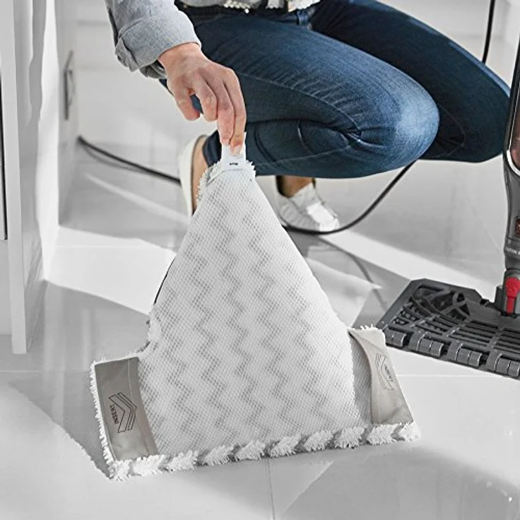 Shark DIRTGRIP2EU Dirt Grip-Pads für Klik 'n' Flip-Dampfmopps [2er-Pack], Kunststoff, White – Bild 4