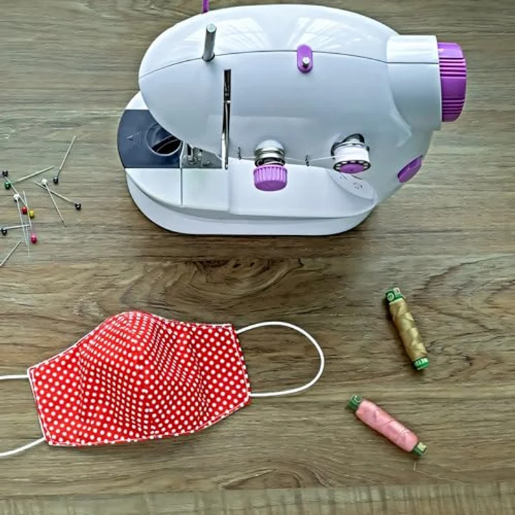 Retoo Nähmaschine Elektrische Mini Reisenähmaschine Tragbare Handnähmaschine, Kompakt und stabil, Universal, Gut ausgestattet, Ideal für jedermann – Bild 2