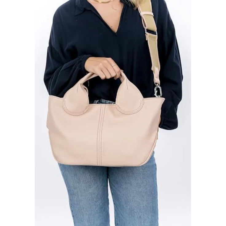 SURI FREY Shopper SFY Nessy, Feinsynthetik mit längenverstellbarem Umhängeriemen, edle Echtleder-Optik, uni-design – Bild 4