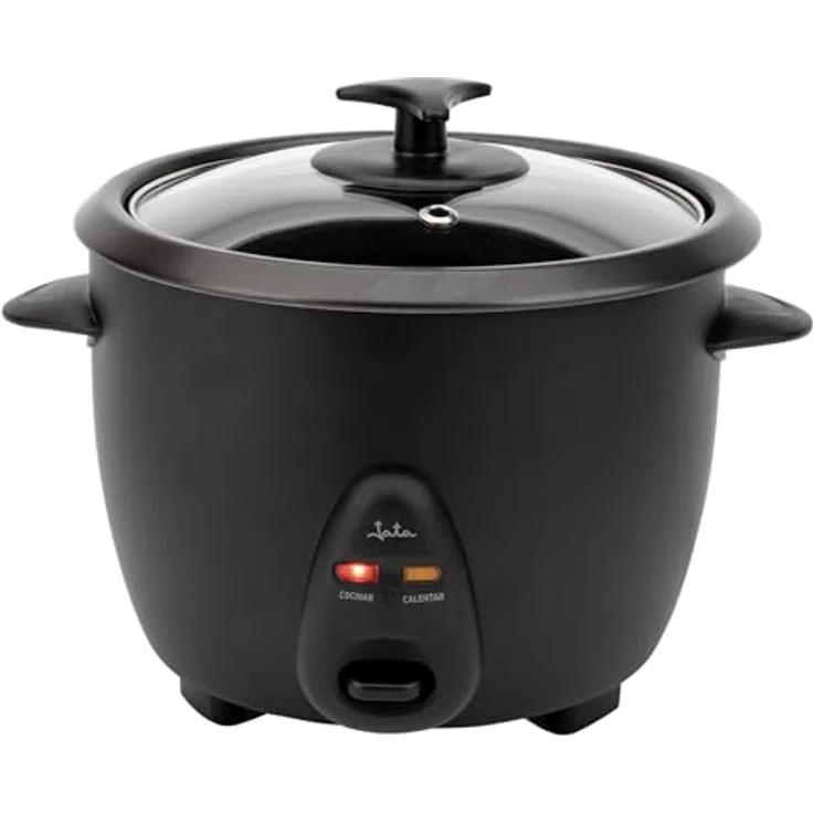 JATA JEAR2528 Elektrischer Reiskocher, 2,8 l, 1000 W, Kochen und Warmhalten, abnehmbarer antihaftbeschichteter Behälter, automatische Abschaltung, inklusive Krug und Spatel – Bild 1
