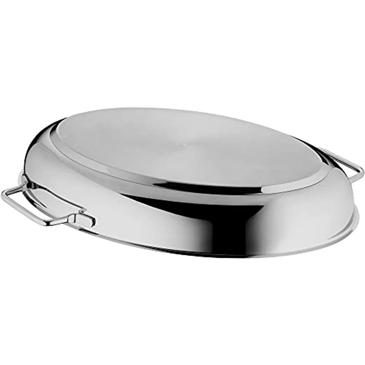 WMF Bräter oval, 41 x 28,5 x 18 cm, Kochtopf 8,5 l, Cromargan Edelstahl Induktion, backofenfest, Induktionsdeckel – Bild 6