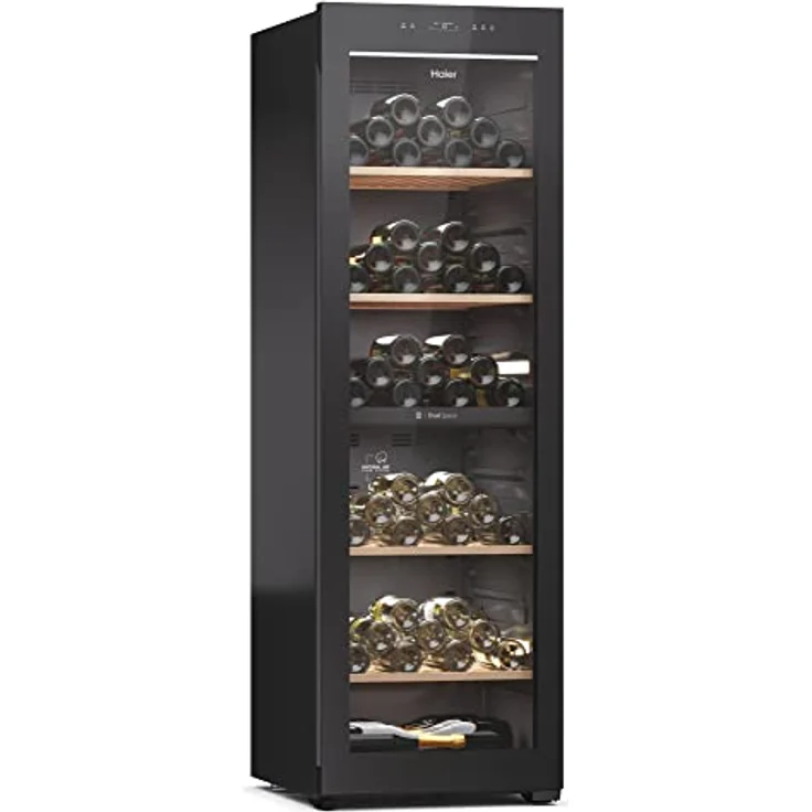 Haier WINEBANK 60 SERIE 7 HWS236GDEH1 Weinkühlschrank / 236 Flaschen / 190 cm Höhe/Wi-Fi/Dual Zone/Natürliches Luftstromsystem/UV-undurchlässige Glastür, Schwarz - Preisvergleich – Bild 1