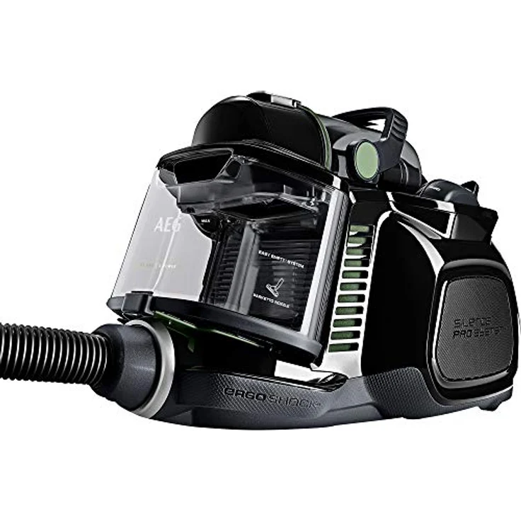 AEG LX7-2-ÖKOX Staubsauger ohne Beutel (55% Recyclingmaterial, inkl. Zusatzdüsen, 750 Watt, 9 m Aktionsradius, 1,4 l Staubbehälter, ergonomischer Handgriff, waschbarer Hygiene Filter, schwarz-grün) – Bild 4