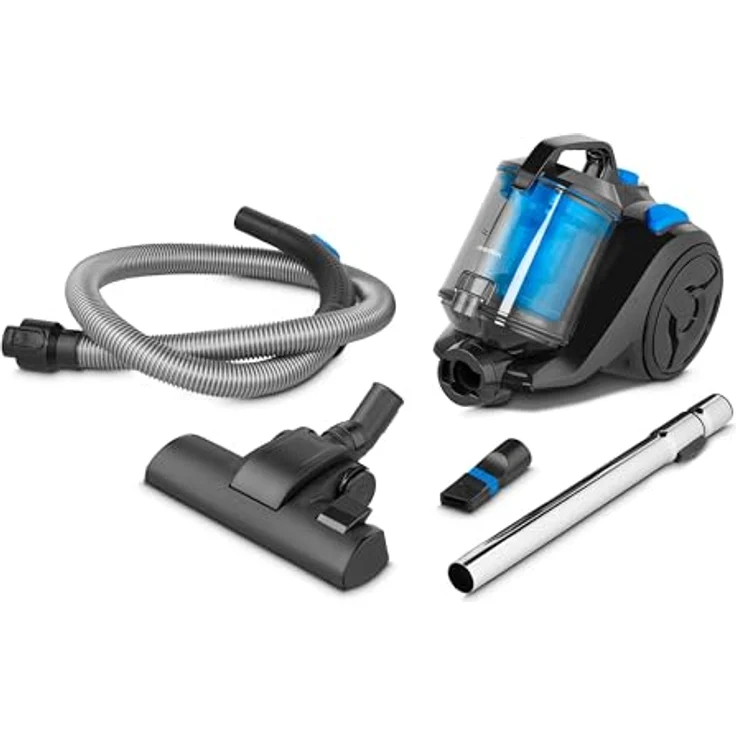 MEDION E2001 Zyklon-Staubsauger, beutellos, 800 Watt, 2 Liter Staubbehälter, 7 m Arbeitsradius, waschbarer HEPA-Filter – Bild 1