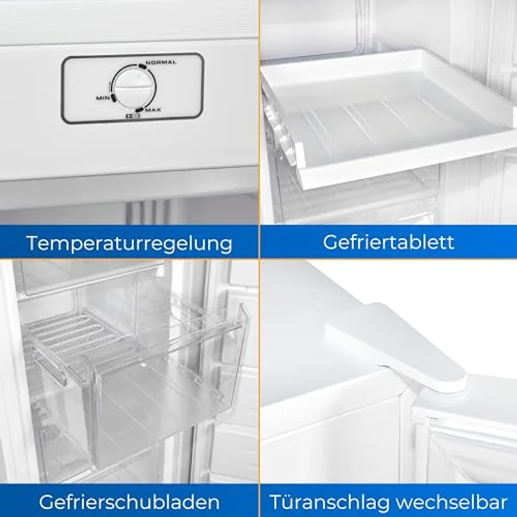 Exquisit Gefrierschrank GS230-H-040E weiss | Tiefkühlschrank Gross 168 Liter | 4* Gefrieren | Gefrierschrank Gross | Türanschlag wechselbar – Bild 3