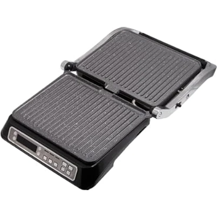 SOGO Human Technology SAN-SS-7141 Sandwichmaker, 2200 Watt, Antihaftbeschichtung, Kontrollleuchte, 3 Programme, schwarz, edelstahl – Bild 4