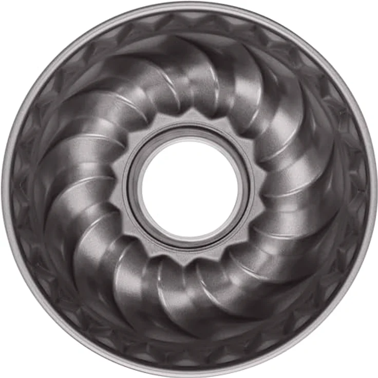 Kaiser Inspiration Bund--Gugelhupfform, Ø 24 cm, antihaftbeschichtet, gleichmäßige Bräunung, grau – Bild 4