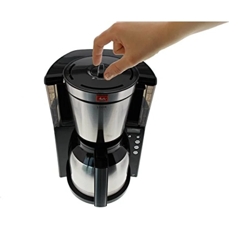 Melitta 6738044 Look Therm 1011-16, Filterkaffeemaschine mit Thermkanne und Timer-Funktion, AromaSelector, Schwarz Filter-Kaffeemaschine, Edelstahl, 1.4 liters – Bild 4