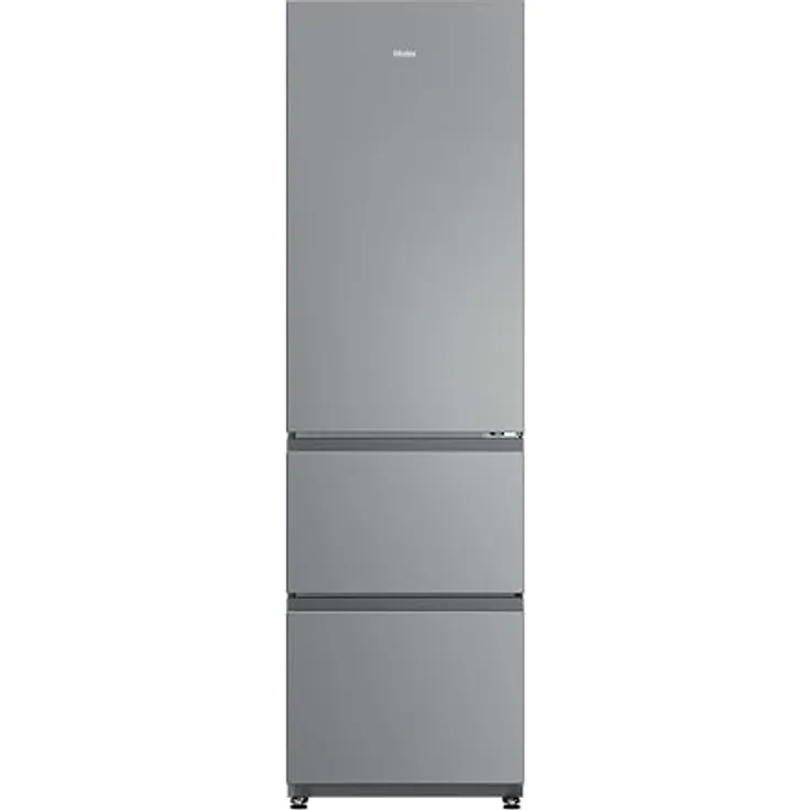Haier HTR3518ENMX, Freistehende Kühl-Gefrierkombination mit 303 l Gesamtvolumen, Edelstahl