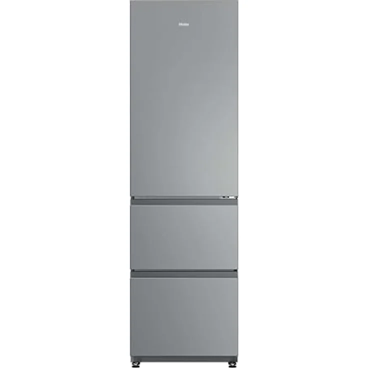 Haier HTR3518ENMX, Freistehende Kühl-Gefrierkombination mit 303 l Gesamtvolumen, Edelstahl – Bild 1