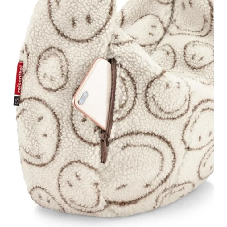 REISENTHEL® Schultertasche moonbag 24 Liter, aus 100% recyceltem Polyester, Farbe smiley teddy chocolate, mit Innen- und Außentaschen – Bild 4