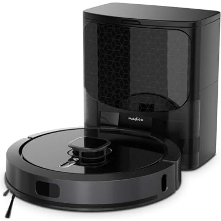 Nedis SmartLife Roboter-Staubsauger - Laser-Navigation - Wi-Fi - Kapazität Auffangbehälter: 0.6 l - Automatisches Laden - Maximale Betriebszeit: 240 min - Schwarz - Android/IOS