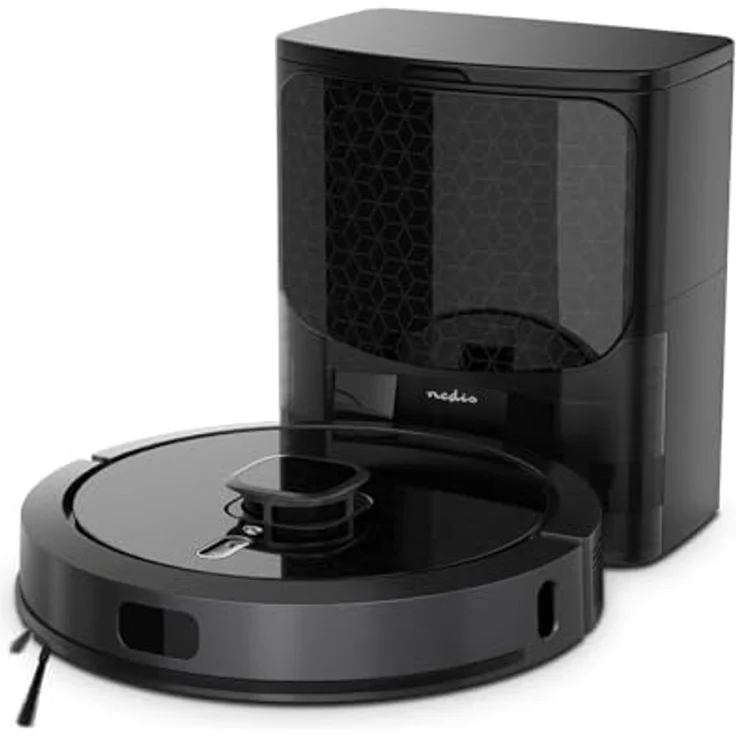 Nedis SmartLife Roboter-Staubsauger - Laser-Navigation - Wi-Fi - Kapazität Auffangbehälter: 0.6 l - Automatisches Laden - Maximale Betriebszeit: 240 min - Schwarz - Android/IOS – Bild 1