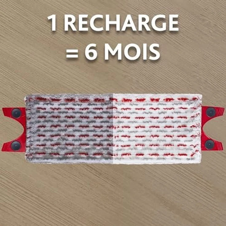 Vileda Ultramax Power Wischer Nachfüllpack, Mikrofaser, Blanc/Rouge, 2in1 Doppelpack für ULTRAMAX-Systeme – Bild 3
