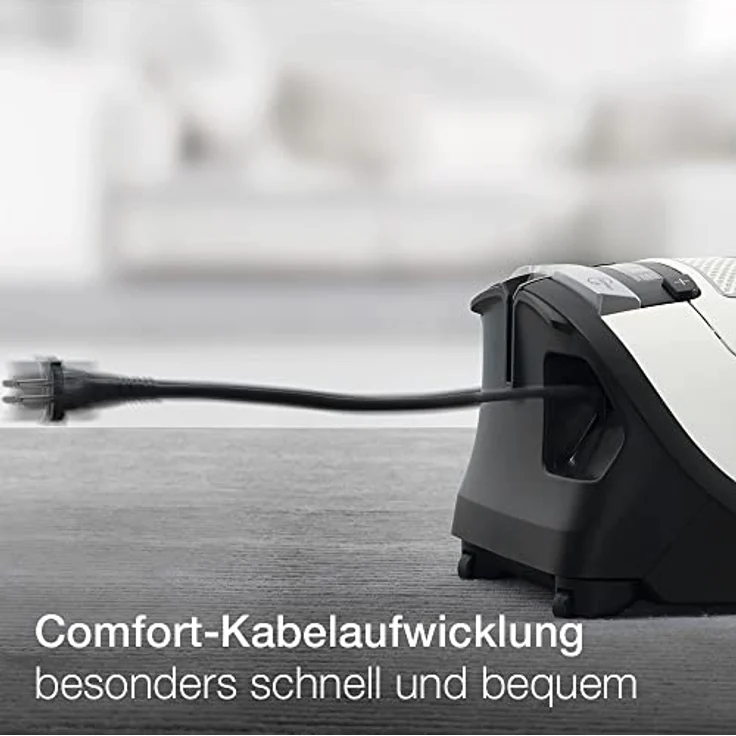 Miele Complete C3 Silence EcoLine Bodenstaubsauger (mit Beutel, 4,5 Liter Staubbeutelvolumen, 550 Watt, 12m Aktionsradius, extra leise 64 dB, inkl. Gummireifen für guten Rollcomfort) weiß – Bild 6