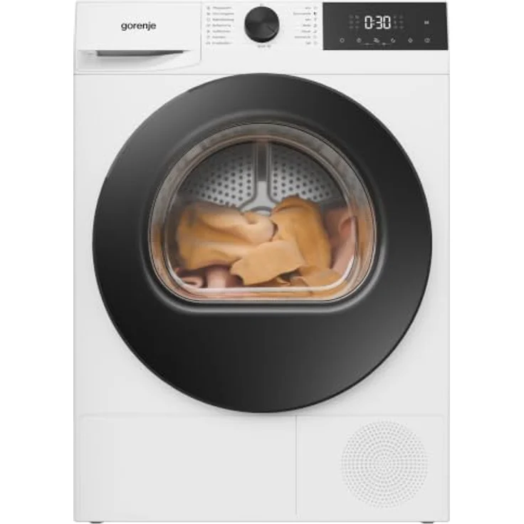 GORENJE D5G2P9CP Wärmepumpentrockner, 9 kg, energieeffizient mit Knitterschutz und TwinAir-Technologie, Weiß – Bild 1